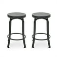 thumbnail image 4 of 24"H Bar Stool with Powder-coated Frame, Sleek Wooden Seating Barstools with Swivel Function, Breakfast Bar Stools, Round Counter Height Bar Stools for Kitchen Island Bar Livingroom, Easy Assembly, 4 of 9