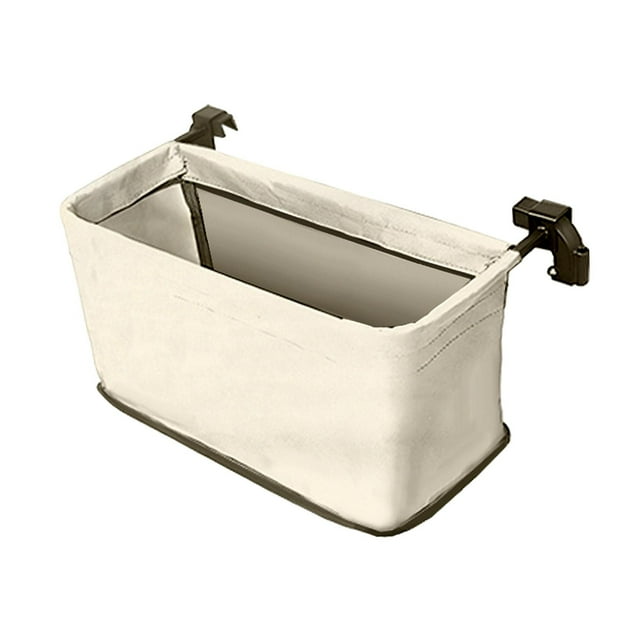 Bolsa trasera para carrito de vagón, bolsa de almacenamiento para vagón, bolsa de comestibles con bolsillo trasero, bolsa trasera para carro de fácil Beige