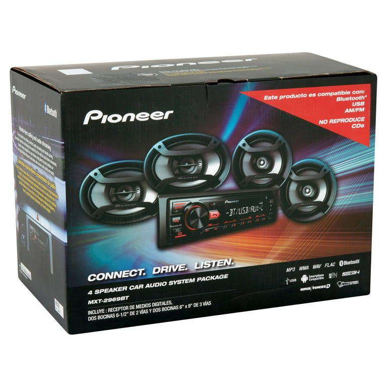 Ezel Uitgaven Asser Pioneer 4 Speaker Car Audio System Package - Walmart.com