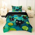 thumbnail image 2 of jejeloiu Kawaii Cartoon Twin Comforter Sets Kids,Magical Kitten Print Bedding Set,Reversible,2 Pieces, 2 of 8