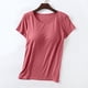 thumbnail image 1 of Camisola de manga corta para mujer con almohadilla para el pecho, sin aros de acero, ropa interior para yoga, camiseta deportiva, sujetador de yoga, pijama para mujer, 1 of 7