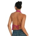 thumbnail image 4 of Lnzyyephy Women's Halter Tank Tops, Sleeveless Backless Split Front Ruched Drawstring Tops, 4 of 5