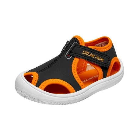 

Dream Pairs Boys Girls Toddler/Little Kid Outdoor Water Shoes Closed Toe Summer Sandals SEA-K GREY/NEON/ORANGE Size 11