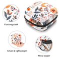 thumbnail image 3 of 1Pc Cute Period Bag Menstrual Cup Pouch, Large Storage Bag Sanitary Purse for Sanitary Napkin Pads, Watercolor Fall Flowers Branches Orange Leaves Red Berries Pads Organizer for Girls Women, 3 of 6