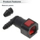 thumbnail image 5 of Conector rápido de línea de combustible de 13/64" ID para conector macho SAE de 1/4" hembra a barb de 90 grados, accesorios de sellado de plástico rojo, 2 Pcs, 5 of 6