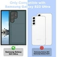 thumbnail image 2 of Compatible with Galaxy S23 Ultra Case Wallet with Credit Card Holder ID Card Slot Shockproof Hard PC TPU Phone Case Slide Flip Protective Cover for Samsung Galaxy S23 Ultra 2023 (Blue), 2 of 14
