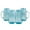 Blue, variant on Darware Mason Jar Mugs with Handles (24oz, Clear, 4-Pack); Glass Drinking Glasses for Cold Beverages, Decoration, Storage, Party Favors, Cocktails, Floats