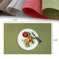 Placemats, Vinyl Woven Place Mats for Kitchen Table Indoor/Outdoor, Washable Wipeable Dining