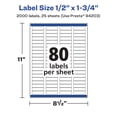 thumbnail image 5 of Avery Glossy Clear Rectangle Labels, .5" x 1.75", 2,000 Labels, 5 of 6