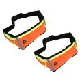 thumbnail image 3 of 2 piezas ideales para correr, hacer senderismo, viajar, ir al gimnasio y hacer deporte en color naranja. Riñoneras ultradelgadas impermeables para aventuras al aire libre., 3 of 8