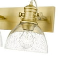 thumbnail image 4 of 3 Light Vanity Light in Sturdy Style 8.25 inches High By 25.13 inches Wide-Brushed Champagne Bronze Finish-Seeded Glass Color Bailey Street Home, 4 of 7
