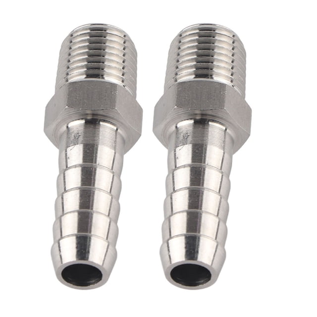 Conector de tubería, 2 piezas Conector macho BSPT de acero inoxidable de 1/4 pulg. Conector de acoplamiento rápido neumático Materiales ecológicos
