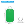 thumbnail image 2 of Uxcell Aluminum Blank Tags Rectangle Metal Stamping Blanks Pet ID Label with Key Rings Green 15Pcs, 2 of 6