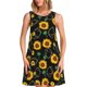 thumbnail image 1 of Balery Flower (2) Vestidos de verano para mujer con estampado: vestido holgado sin mangas, vestido playero informal y cómodo para días calurosos., 1 of 7