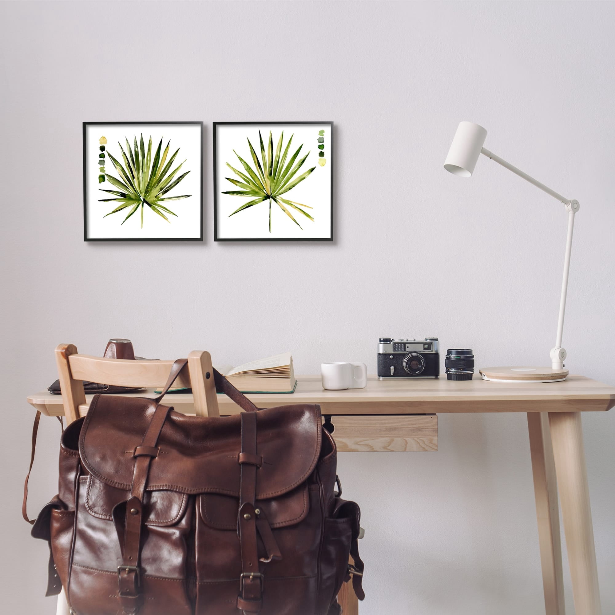 Stupell Industries Spiky Aloe Palm Plant Paint Hue Guide,24 x 24, Design by Jennifer Paxton Parker