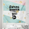 thumbnail image 1 of Dream Tapestry, Dreams Dont Work Unless You Do Inscription Abstract Hipster Retro Style Composition, Fabric Wall Hanging Decor for Bedroom Living Room Dorm, 5 Sizes, Multicolor, by Ambesonne, 1 of 1