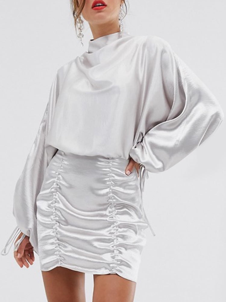 casual turtleneck dress