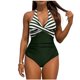 thumbnail image 1 of Traje de baño de una pieza para mujer, conjunto de bikini para mujer, traje de baño de bikini de poliéster con tirante para el cuello y cintura alta, traje de baño de poliéster para mujer, 1 of 5