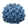 thumbnail image 1 of R16 HOME JC0099-BLUE Open Coral Ceramic Candle Holder, Blue, 1 of 1