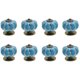 thumbnail image 1 of Pomos para puerta/cajón con forma de calabaza, juego de 8, azul, 1 of 5