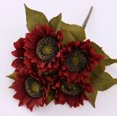 thumbnail image 1 of 5 heads artificial flowers sunflowers plastic flowers decoration fake flower loggerhead flowers-red WD.WDQZL Hogar, 1 of 1