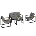 thumbnail image 1 of Outsunny Ensemble de Mobilier de Patio 4 Pcs, Ensemble de Causeuse et Sofa d'Extérieur, 1 of 10
