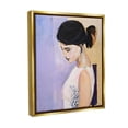 thumbnail image 4 of Stupell Industries Traditional Portrait of Woman Abstract Painting Gold Floater Framed Canvas Art Print Wall Art, 17 x 21, 4 of 10
