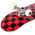 thumbnail image 6 of Runner Sports Complete Full Size Maple Checkerboard Deck Skateboard - Red, 6 of 6