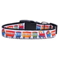 thumbnail image 3 of Pet Dog  Cat Nylon Collar or Leash, "Trains", 3 of 3