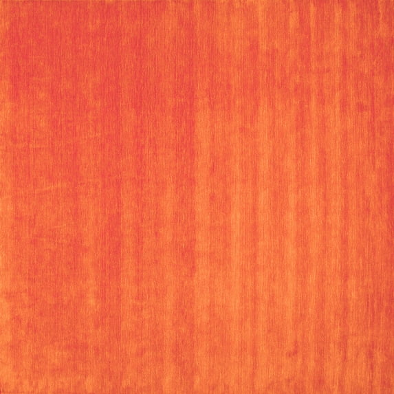 Ahgly Company Indoor Square Abstract Orange Contemporary Area Rugs, 4' Square