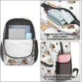 thumbnail image 4 of Pug and Dog Paw Print 17" Waterproof Oxford School Backpacks for Teens, S-Shape Padded Straps, for School, Travel, Hiking, Camping, 4 of 5