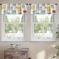 thumbnail image 2 of LALILO Kitchen Curtain Valance Decorative Watercolor Flower Rod Pocket Window Curtain 52"x 18" Set of 2, 2 of 7