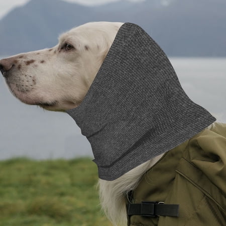RENACLIPY Grey Dog Ear Cover for Soothing Noise Relief and Ear Warmth Outdoor Use