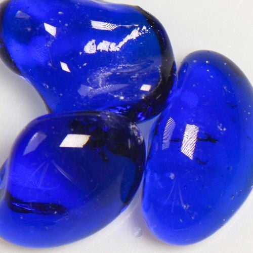 Iridescent Fire Stones Fire Glass Blueberry Dark Blue 