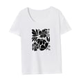 thumbnail image 4 of Camiseta para mujer Ropa deportiva de verano Camisa con cuello redondo para viajes en la playa Trabajo Compras M, 4 of 7