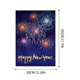 thumbnail image 2 of Yardvibe ABC 12x18 Inch Happy New Year Double Sided Garden Flag, Washable Spun Polyester Welcome Holiday Yard Flag for Outdoor Decor, 2 of 8