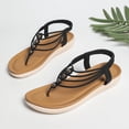 thumbnail image 6 of Toe Post Sandals Women,Flip Flops Summer Beach Sandals with Elasticated Slingback Strap Comfortable Lightweight Flat Sandal Casual Open Toe Beach Shoes for Indoor Outdoor Size 5.5-9, 6 of 7