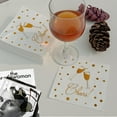 White and Gold Cocktail Napkins 3Ply Elegant Wedding & Engagement