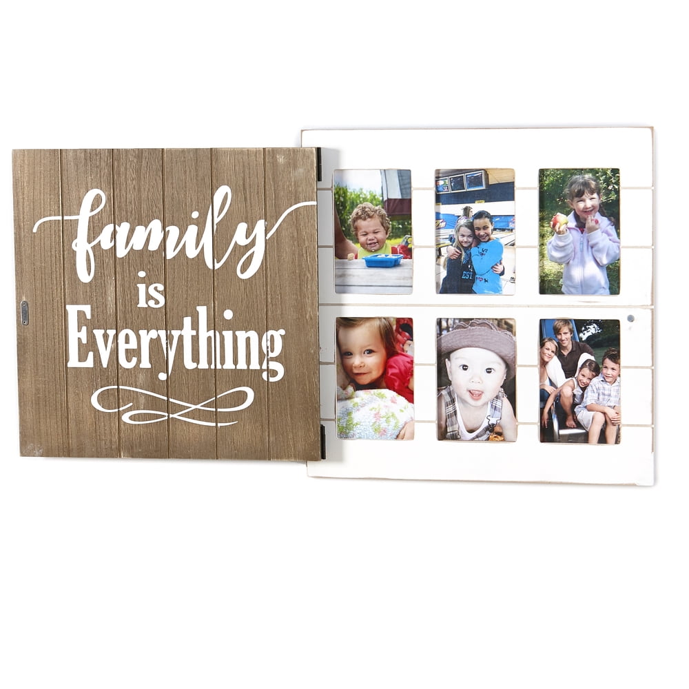 Home Sweet Home Photo Collage Wall Frame Farmhouse Picture Hanger