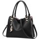 thumbnail image 1 of PU Leather Handbag Large Capacity Tote Bag Multi-Pocket Cross-Body Shoulder Bag, 1 of 4