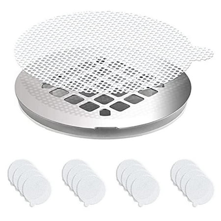 

12/25PCS One-time Shower Drains Hair Catcher Non-woven Adhesive Mesh Stickers for Bathroom Tub