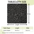 thumbnail image 2 of Math Equations Geometry Black Pattern Square Fitted Tablecloth with Elastic Edge,Square Table Cover,Washable Elastic Table Cover for Home Kitchen Party Decor 36"x36", 2 of 6