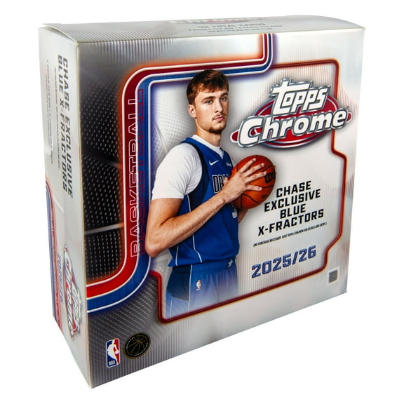 2025-26 Topps Chrome Basketball Trading Cards Mega Box