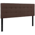 thumbnail image 2 of Bowery Hill Modern Queen Fabric Panel Headboard in Dark Brown, 2 of 9