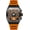 orange, variant on Men Automatic Wrist Watch Skeleton Tourbillon Tonneau Design Waterproof Adjustable Silicone Strap Business Luminous Sapphire Crystal Multifunction Clock