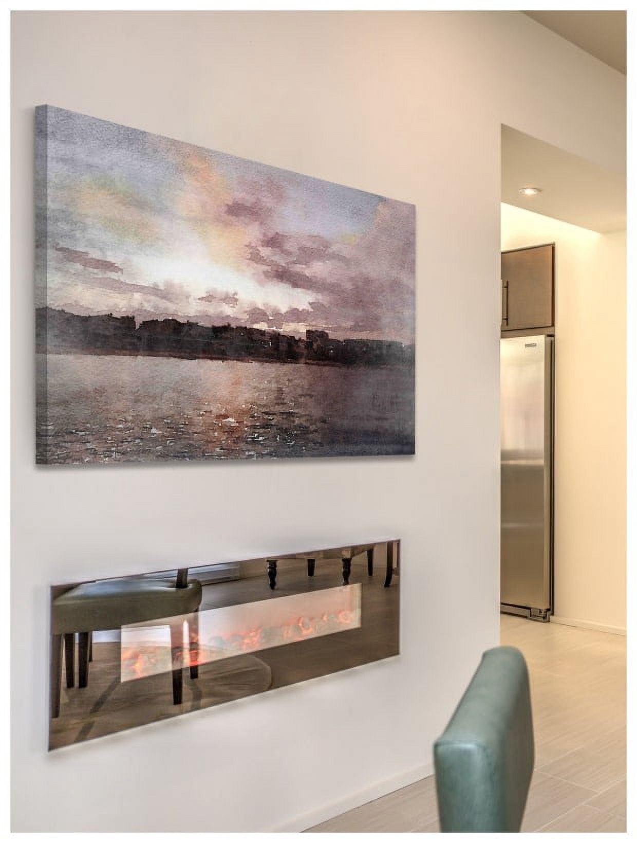 "Red Sky at Night 2" Painting Print on Wrapped Canvas