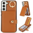 thumbnail image 2 of Allytechgroup Wallet Case for Samsung Galaxy A14 5G with Card Slots, RFID Blocking Ring Holder Kickstand Bumper Anti-Scratch Slim Phone Case Cover for Galaxy A14 5G, Brown, 2 of 8