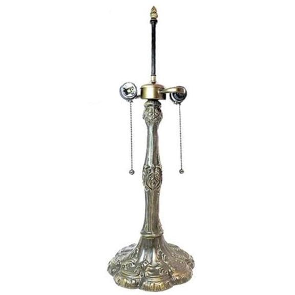 Pompeii Metal Lamp Base, Dark Bronze Finish with Gold Highlights, Nicely Weighted, 24" Tall