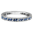 thumbnail image 3 of Blue Sapphire Stackable Anniversary Band in 14k White Gold, 3 of 4