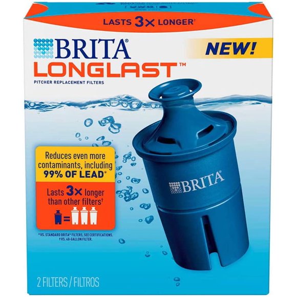 Brita Pitcher Longlast Filter 1 Count Pack of 2 Blue